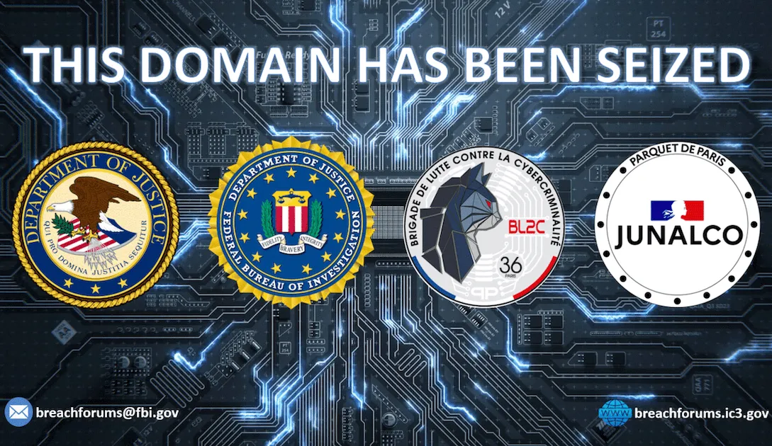 FBI takedown banner appears on BreachForums site as Scattered Spider promotes leak