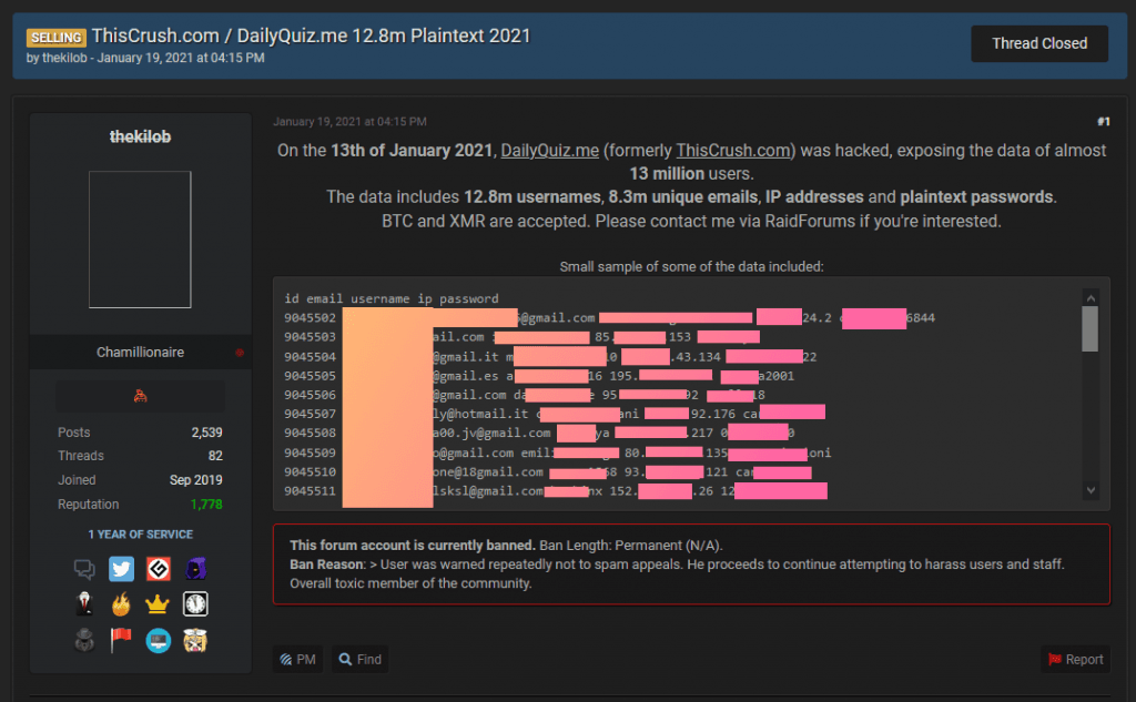 Popular Security Breach Quizzes