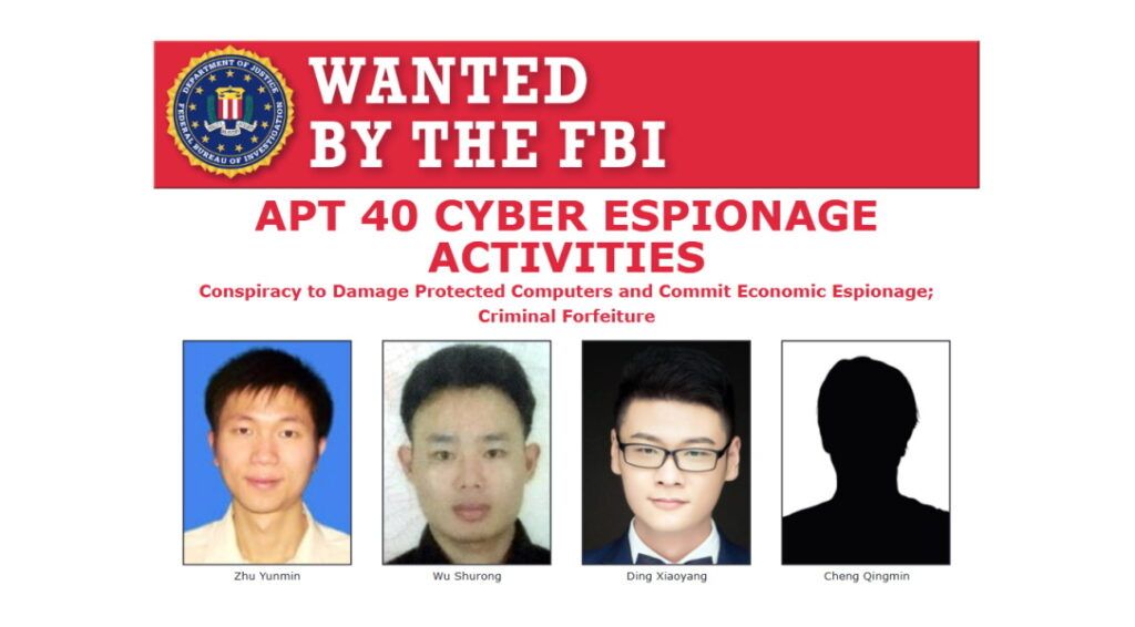 Us Indicts Four Members Of Chinese Hacking Group Apt40 