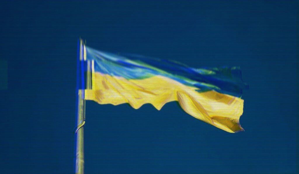 Ukrainian flag illustration|