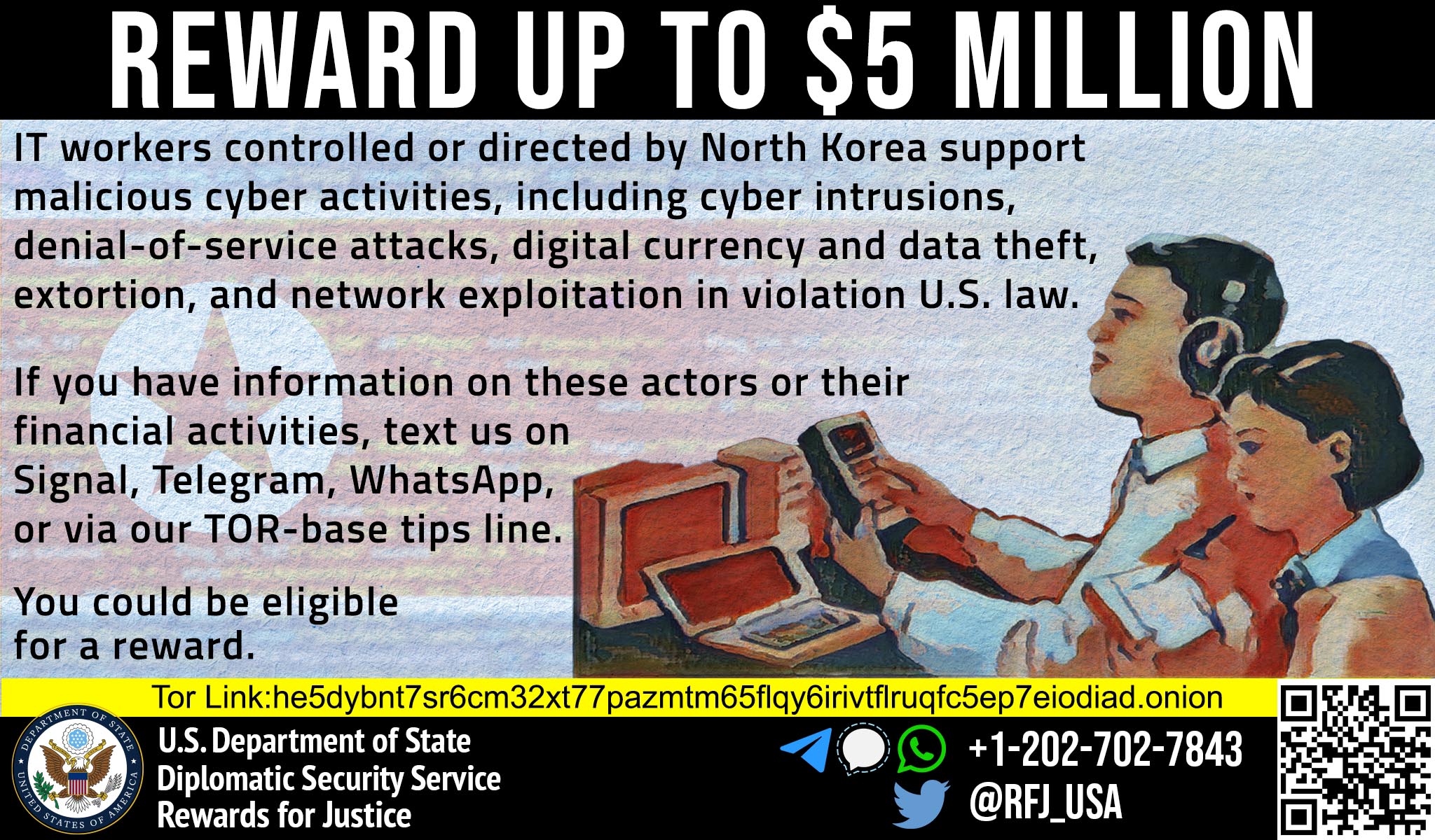 U.S. offers $5 million for info on North Korean cyber operators | The  Record from Recorded Future News