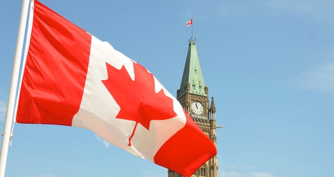 Canada, flag, parliament, Ottawa