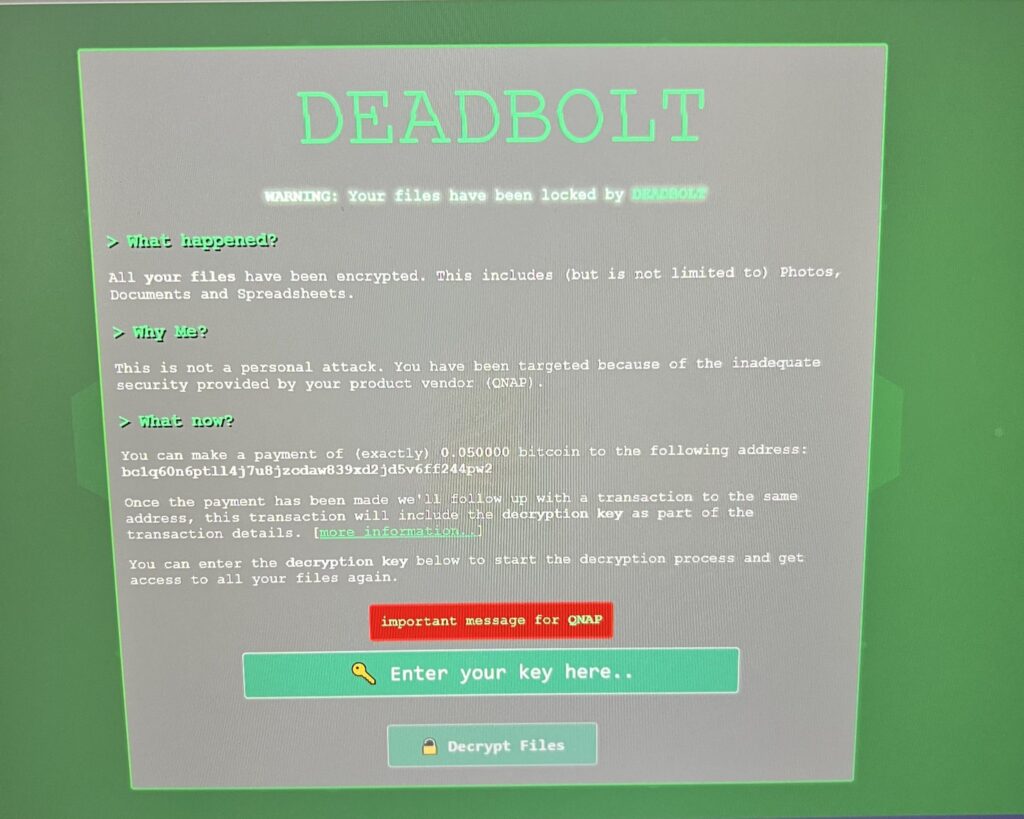 Lex Fridman targeted in a DeadBolt ransomware attack