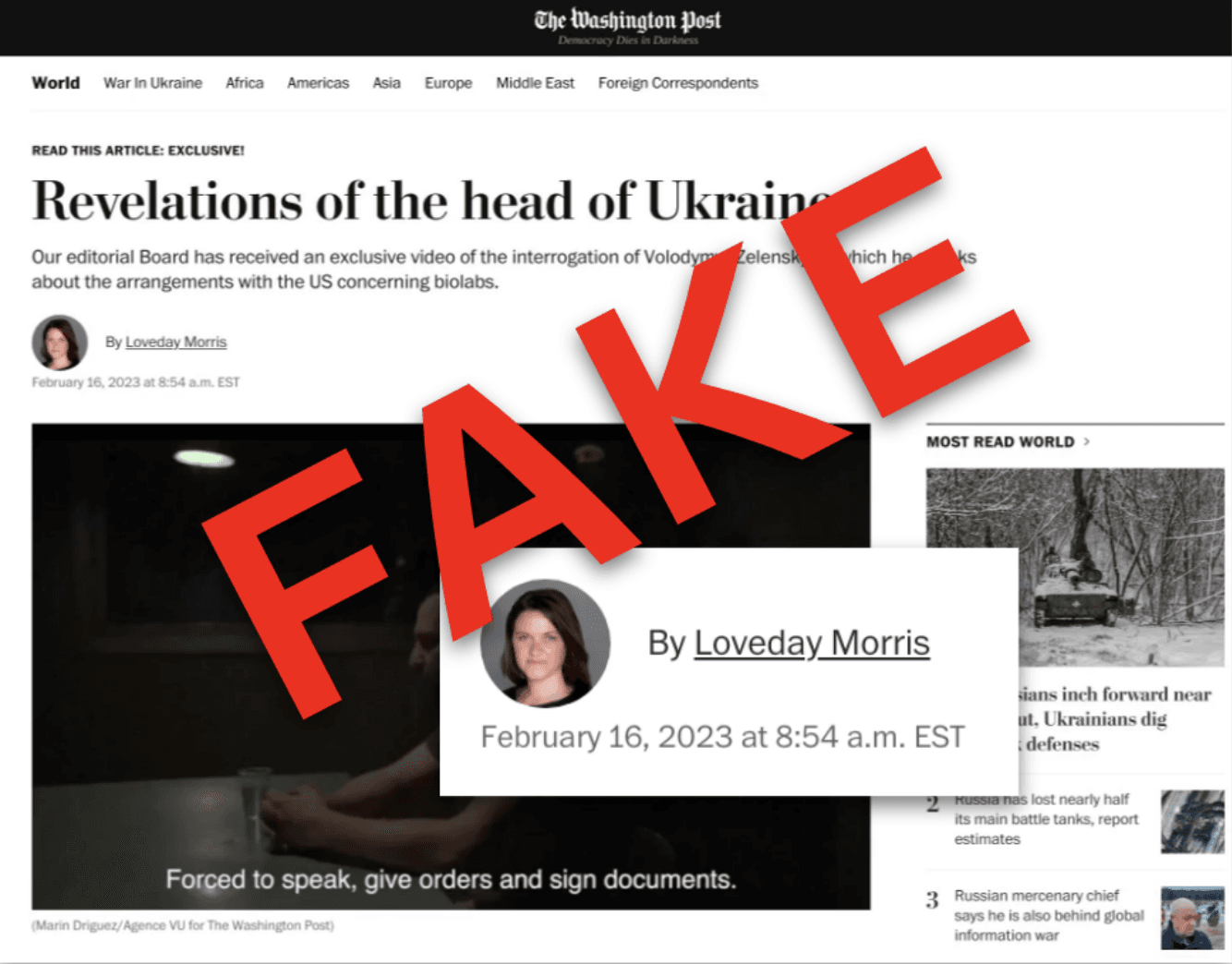 Russians impersonate Washington Post and Fox News with anti-Ukraine stories