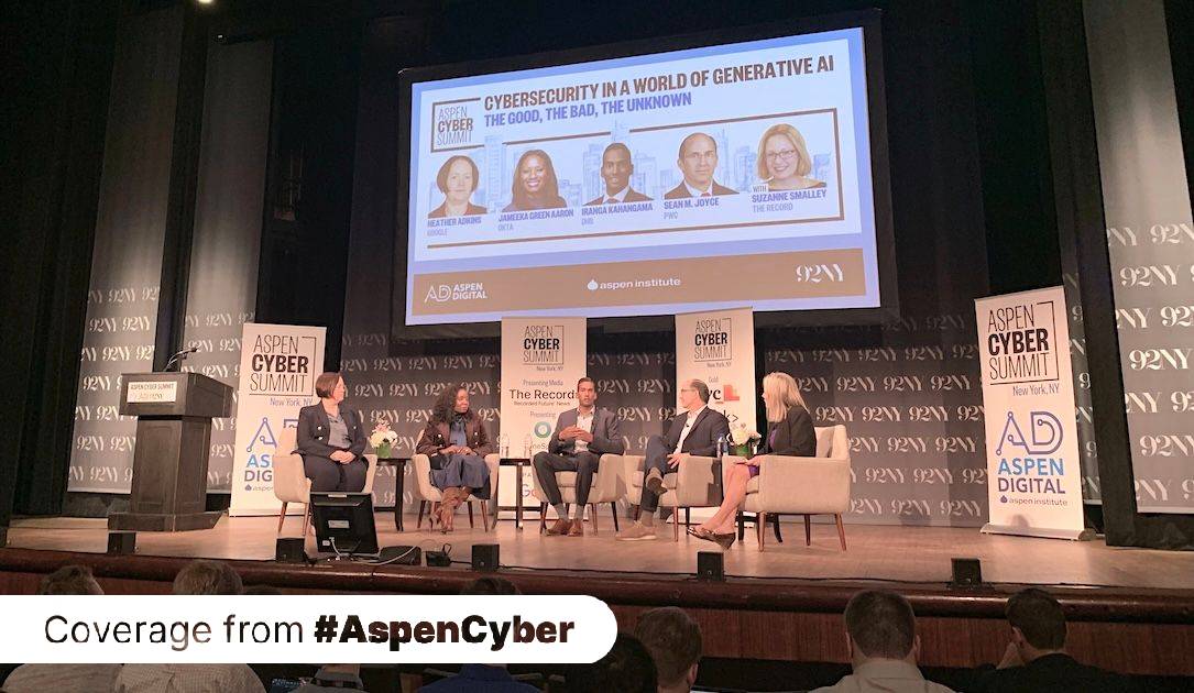 Panelists on stage at the Aspen Cyber Summit