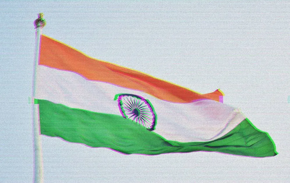 (S.Q. Masood photo illustration)|Illustration of Indian flag (Srikanth D via Unsplash and The Record)