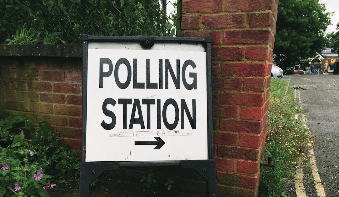 UK polling station, 2016