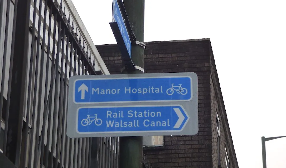 Walsall, England street signs