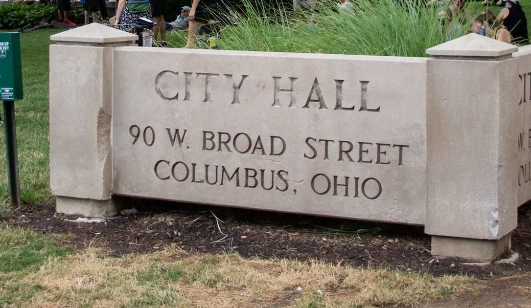 Columbus, Ohio, City Hall sign