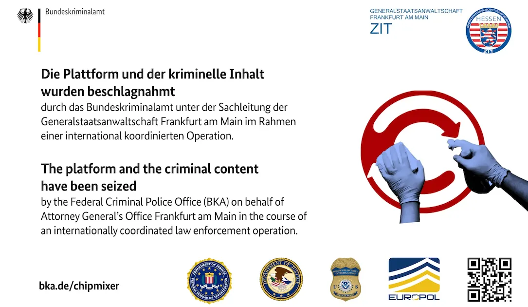 ‘Prolific’ crypto money laundering platform ChipMixer shuttered by Germany, US - threcord.media(cybercrime)