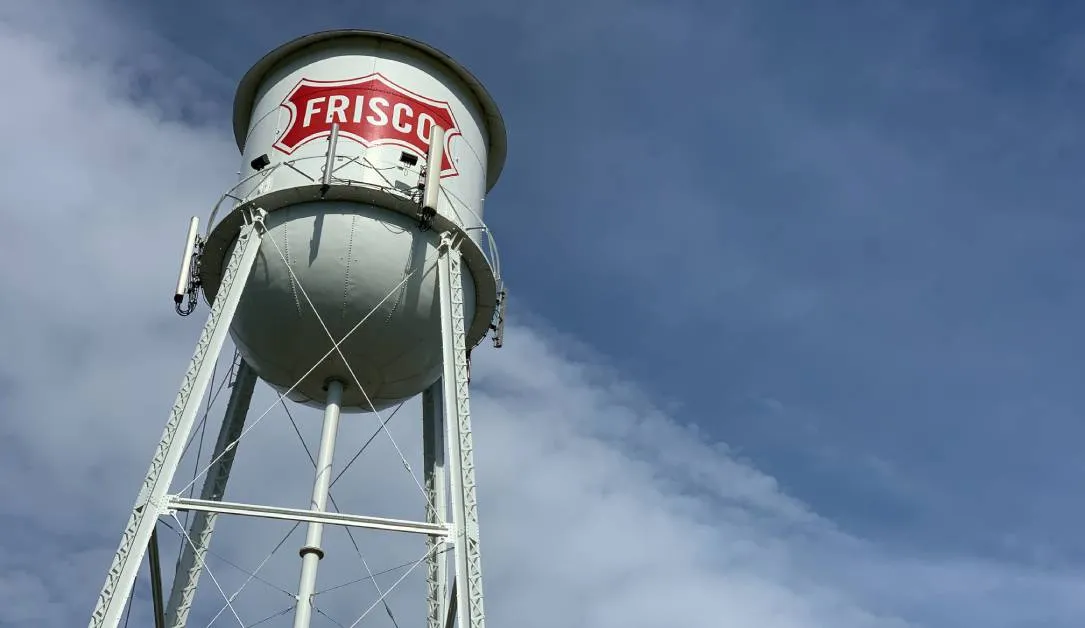 A Frisco Texas water tower