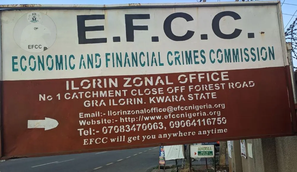 A banner campaigning against cybercrime in the University of Ilorin, Nigeria. (Olatunji Olaigbe/The Record)|||