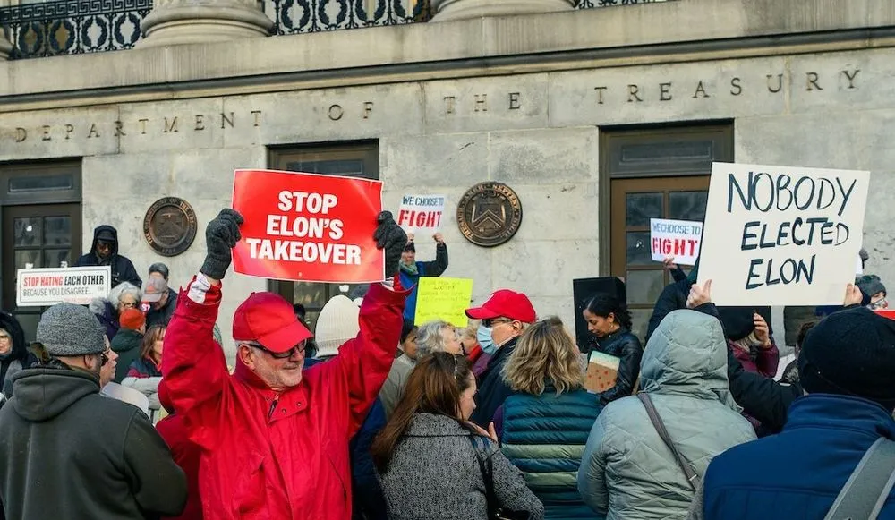 protest against Elon Musk, DOGE