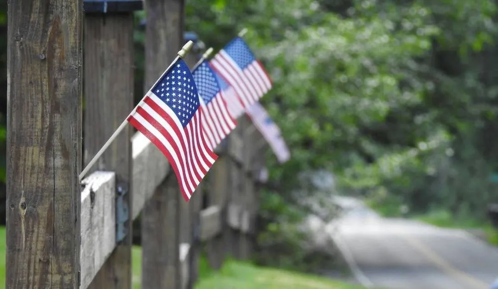 American flags