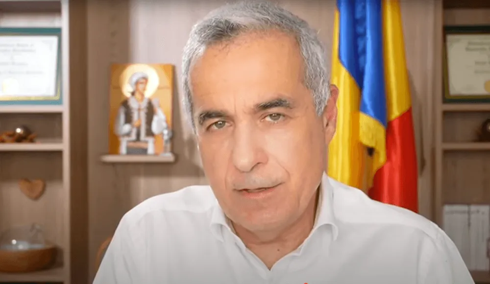 Romanian presidential candidate Călin Georgescu speaks to supporters in a YouTube video on February 22, 2025.