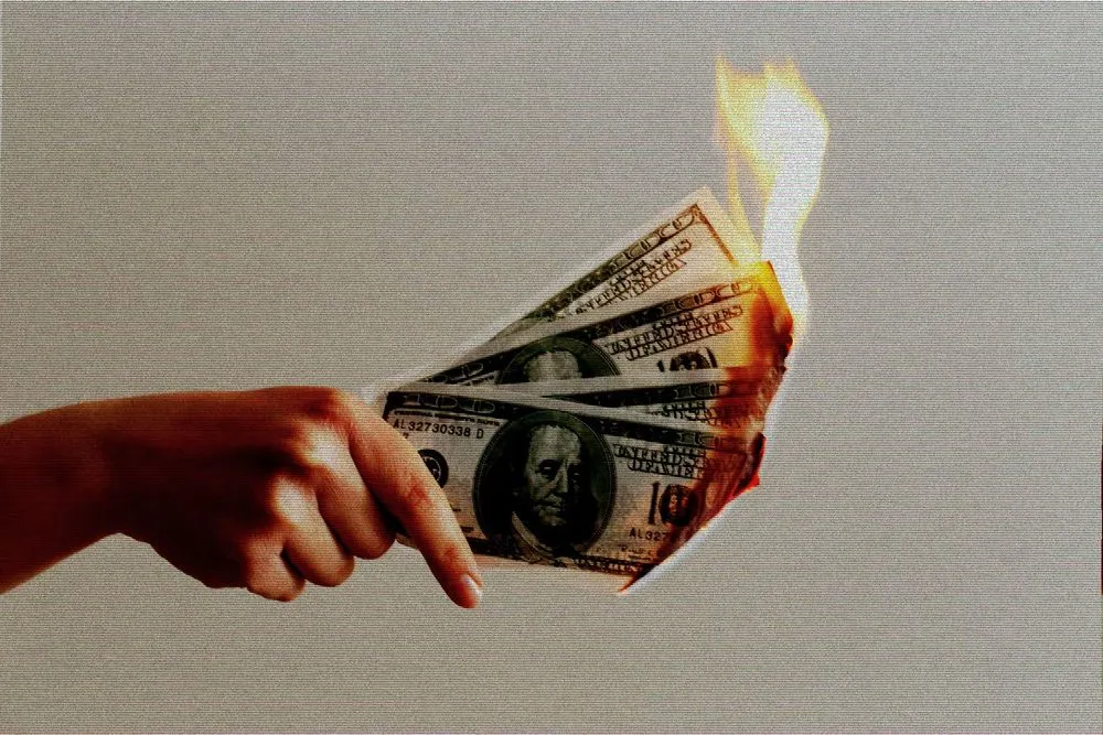 money burning