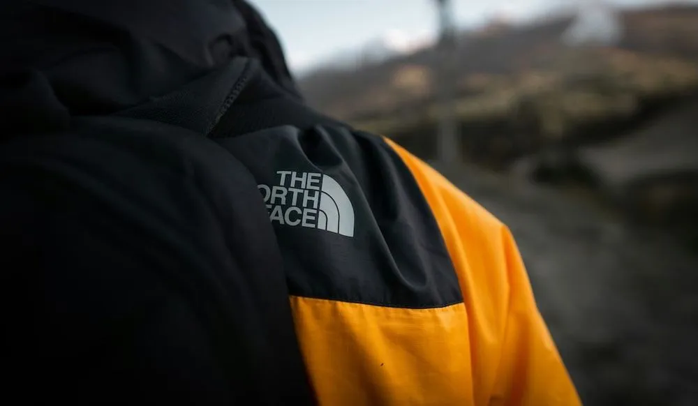 North Face logo on the back of a jacket