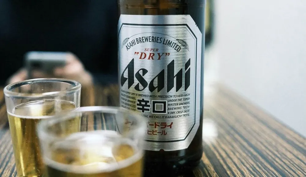 Asahi beer bottle