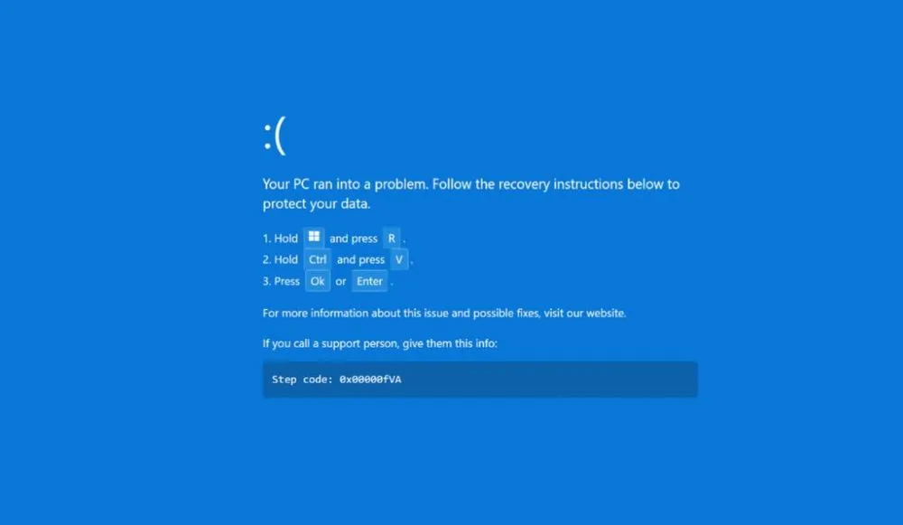blue screen of death