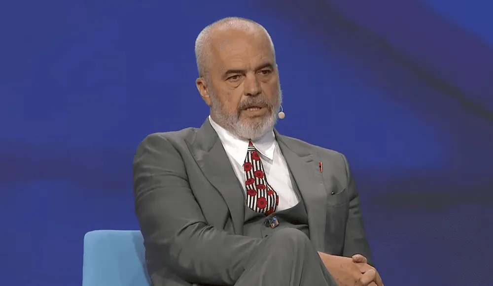 Edi Rama, prime minister of Albania, in Vilnius, July 2023