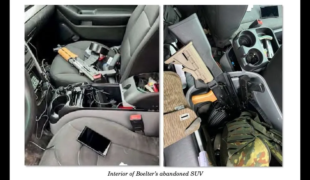 Images from FBI affidavit about the arrest of Vance Boelter