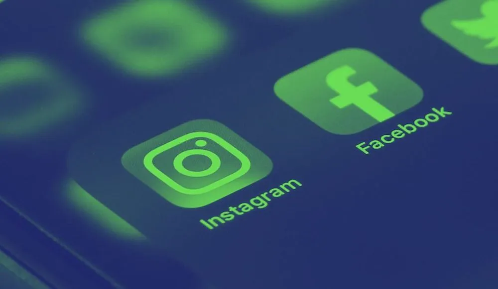 Instagram, Facebook apps icons, Meta