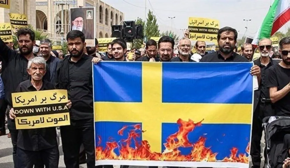 sweden iran protest