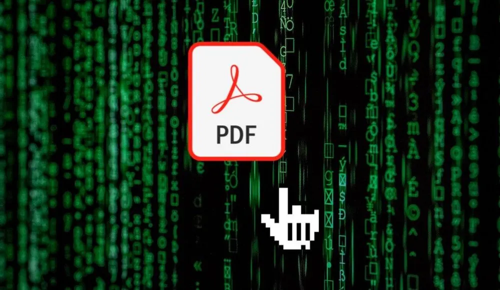 PDF icon and cursor