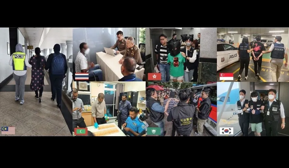 photos from April-May 2025 anti-scam operation