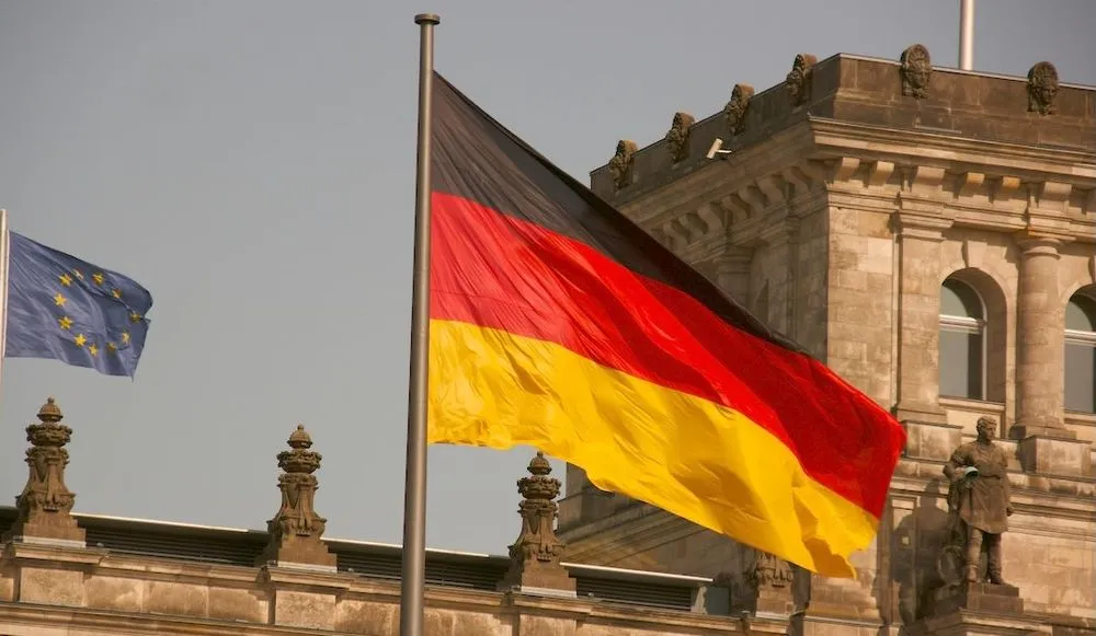 Germany and EU flags