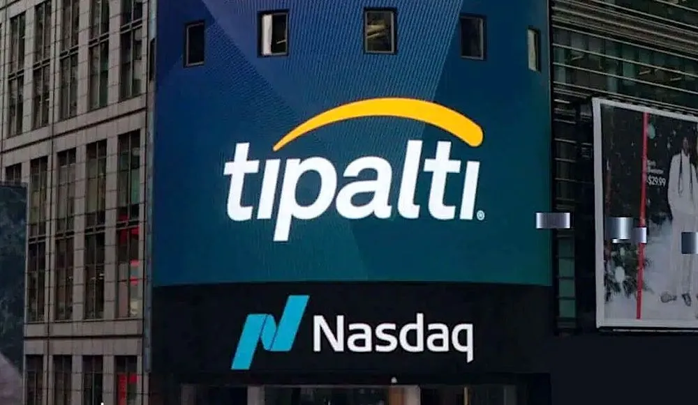 Tipalti on Nasdaq sign