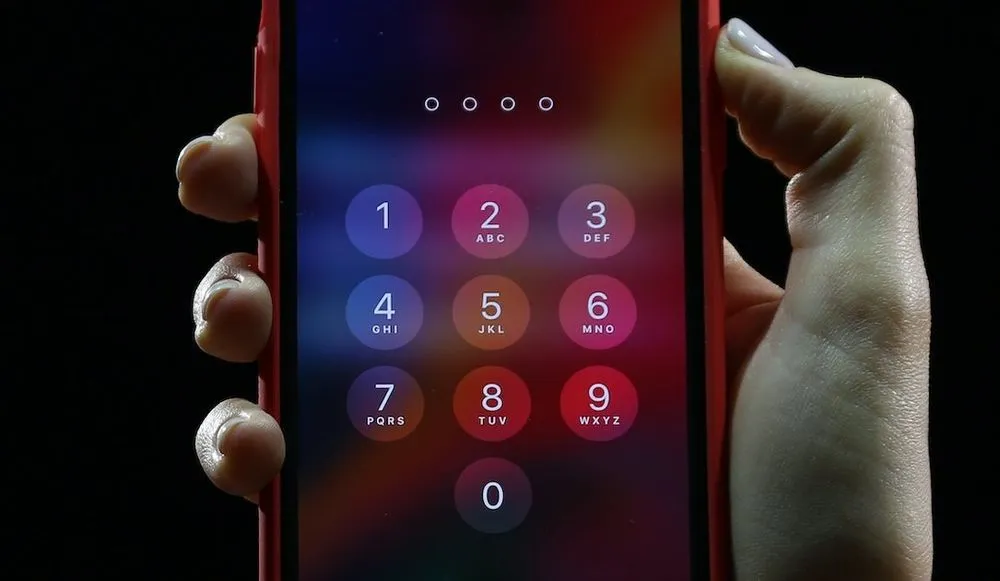 phone passcode buttons