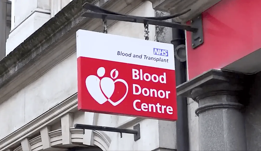U.K. NHS blood donor center
