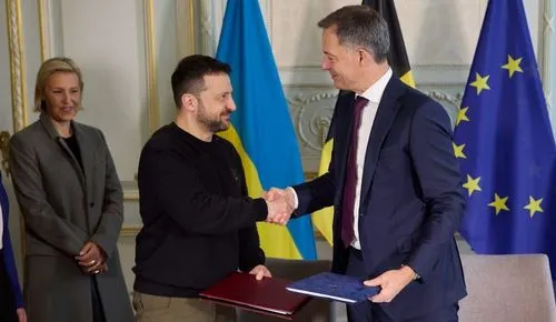 President of Ukraine Volodymyr Zelenskyy and Prime Minister of Belgium Alexander De Croo