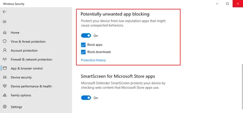 Windows 10|PUA-protection