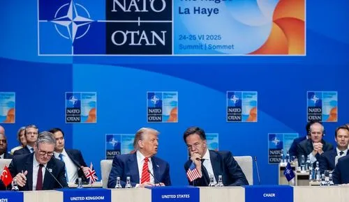 Donald Trump and Mark Rutte at NATO Summit
