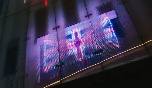 British flag, digital