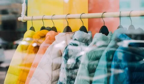 clothing on a rack