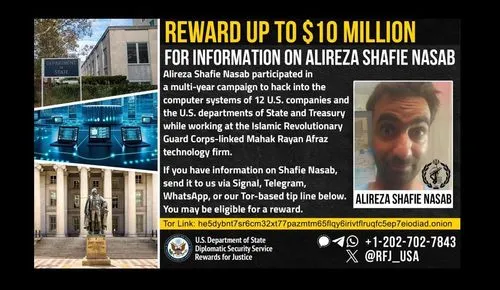 ALIREZA SHAFIE NASAB wanted poster