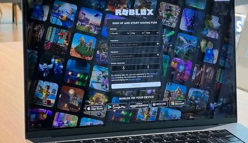 Roblox new user signup page