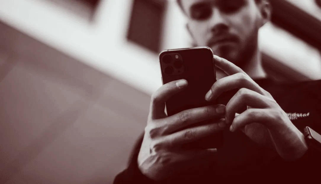 a man using a phone