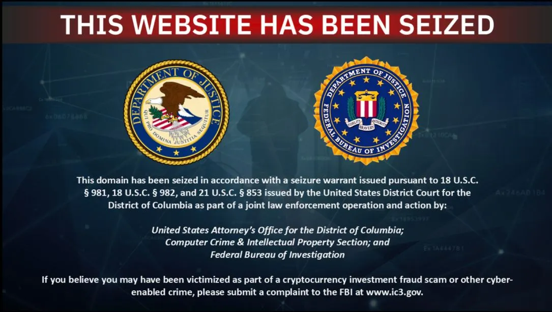 DOJ takes down Myanmar scam center website spoofing TickMill trading platform