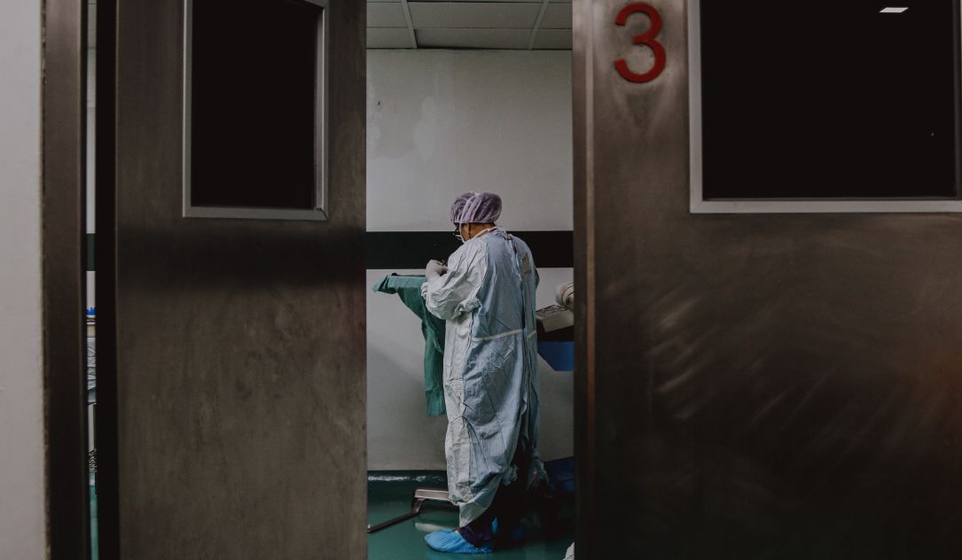 A doctor at a hospital