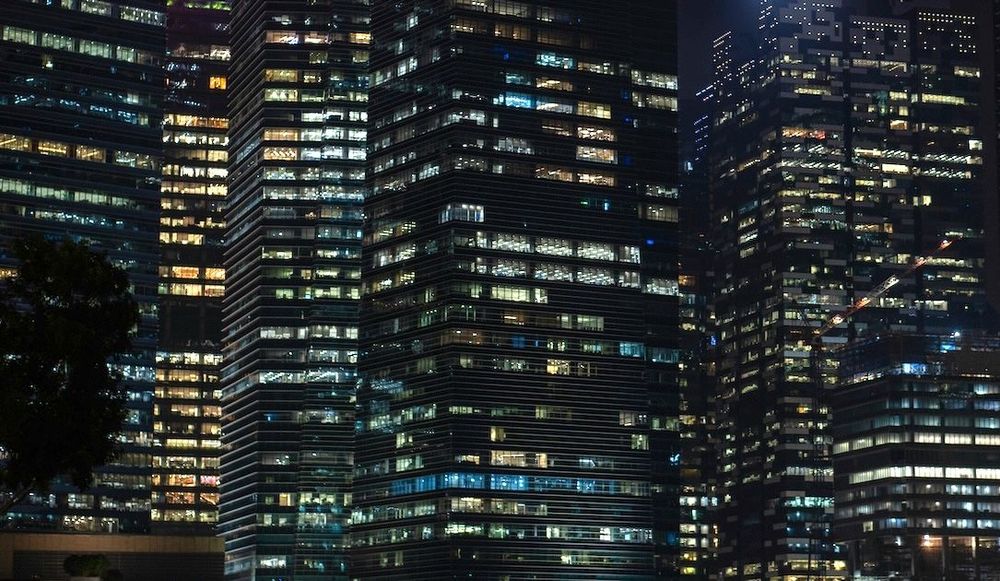 buildings skyline corporations