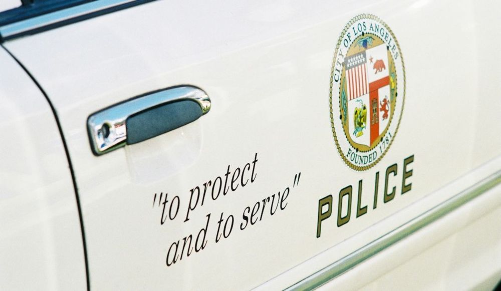 LAPD car door