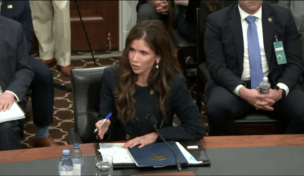 Homeland Security Secretary Kristi Noem