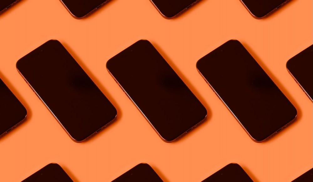 graphic of multiple phones