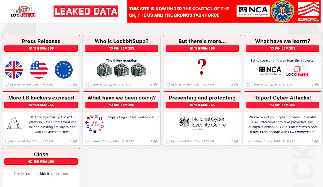 LockBit's seized darknet site resurrected by police, teasing new revelations - threcord.media(cybercrime)