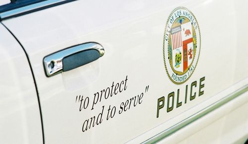 LAPD car door