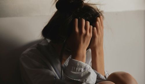 woman in distress